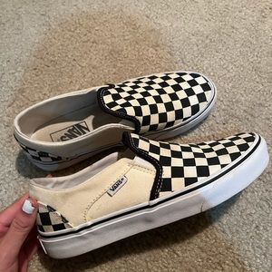 Black Checkered Vans